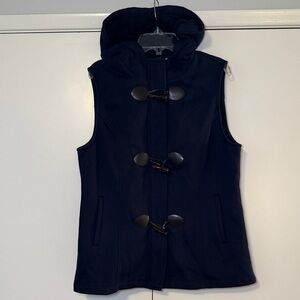 Market & Spruce Navy Zip-Up Vest